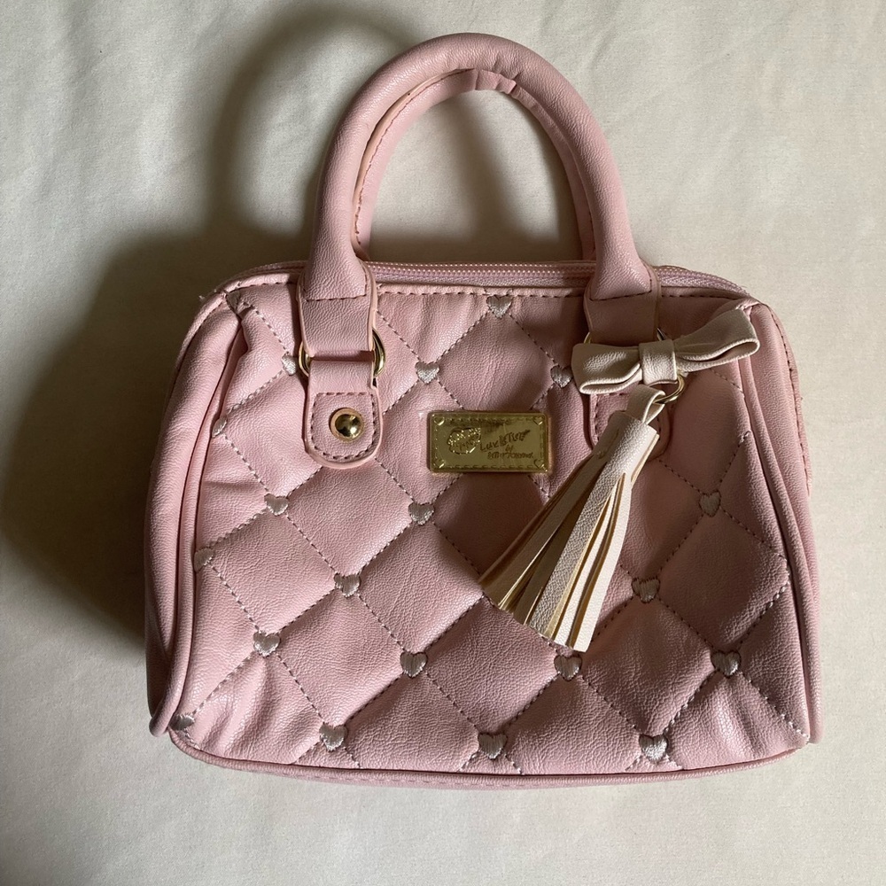 NWOT Betsey Johnson Pink Mini Bag with Gold Accents - Picture 16 of 16